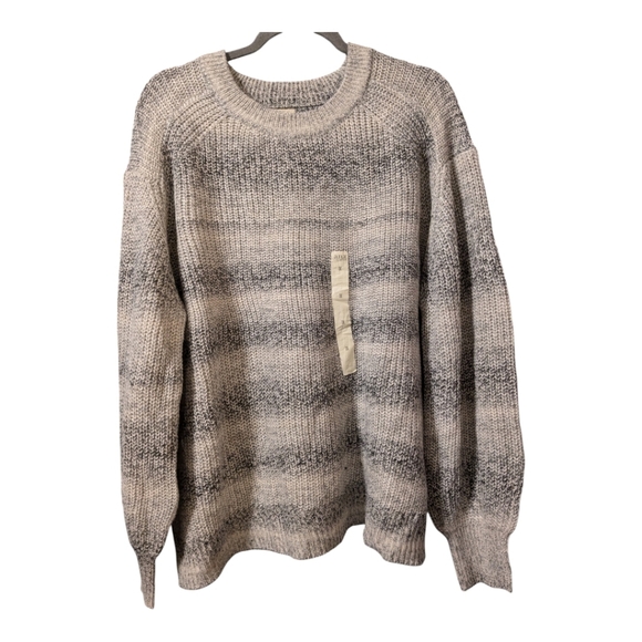 A.N.A. 1X Variegated Gray Thick Knit Sweater NWT - Picture 1 of 3